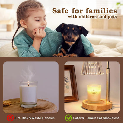 Kerzenwärmer Lampe mit Dimmer und Timer für Duftkerze Glas