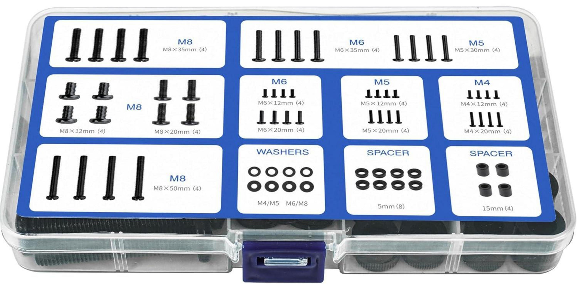 Universal TV-Schrauben Set VESA M4 M5 M6 M8 80 Zoll Schwarz