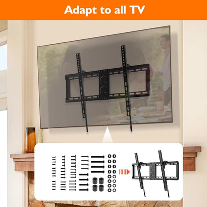 TV VESA Schrauben Set M4 M5 M6 M8 Schwarz - Bis 80 Zoll