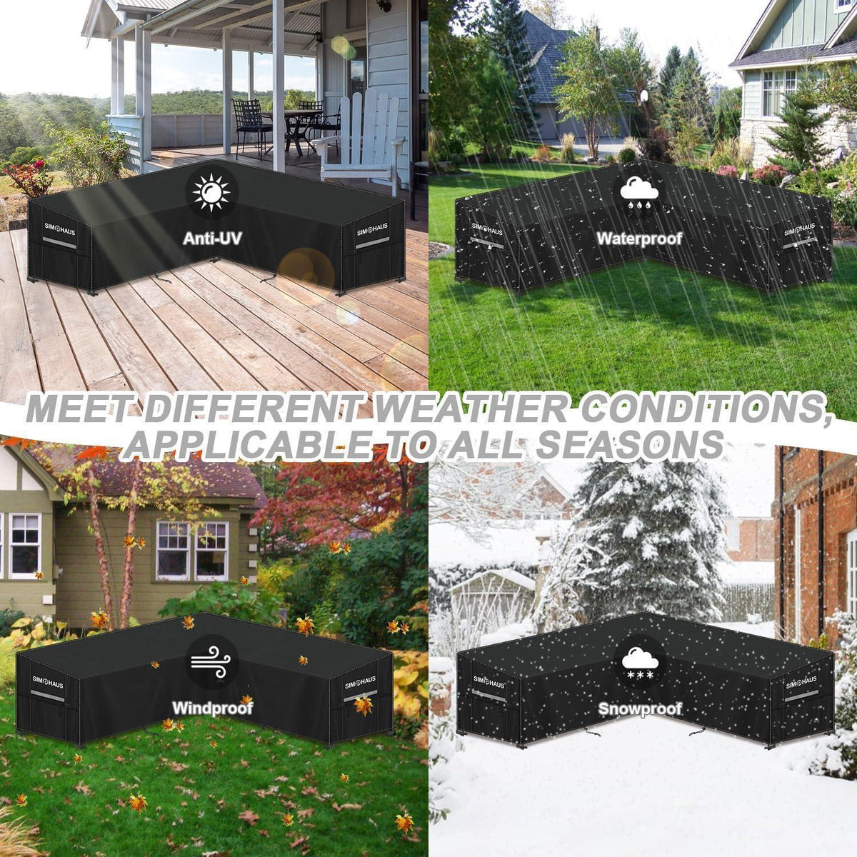 Wasserdichte Schutzhülle für V-Form Lounge Sofa – Gartenmöbel Abdeckung