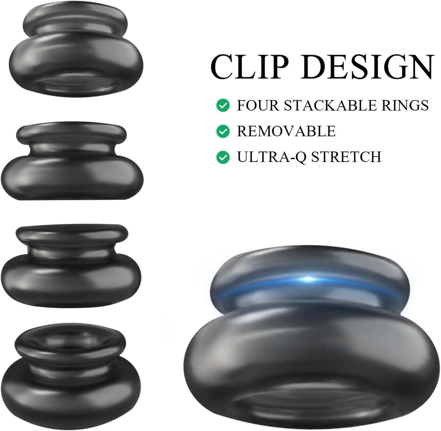 Penisringe Set Cockringe Hodenringe 4 PCS Sexspielzeug Paare BDSMJOY