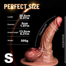 Realistischer Dildo mit Starkem Saugnapf, Didloschwanz Sex