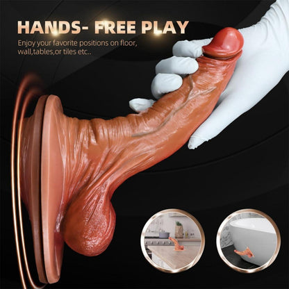 Seckoe Realistischer Dildo mit Saugnapf und Venen, Anal Spielzeug für Männer und Frauen
