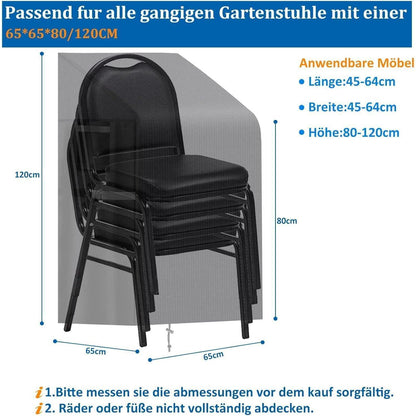 Wasserdichte Stuhlabdeckung für 6-8 Gartenstühle
