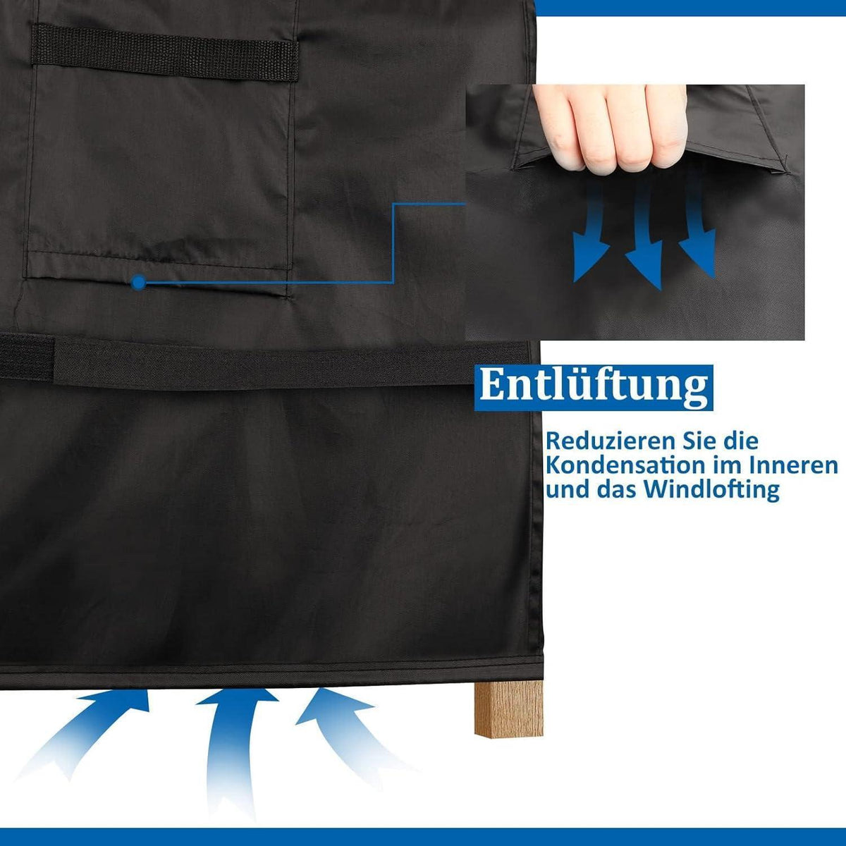 Wasserdichte Stuhlabdeckung für 6-8 Gartenstühle