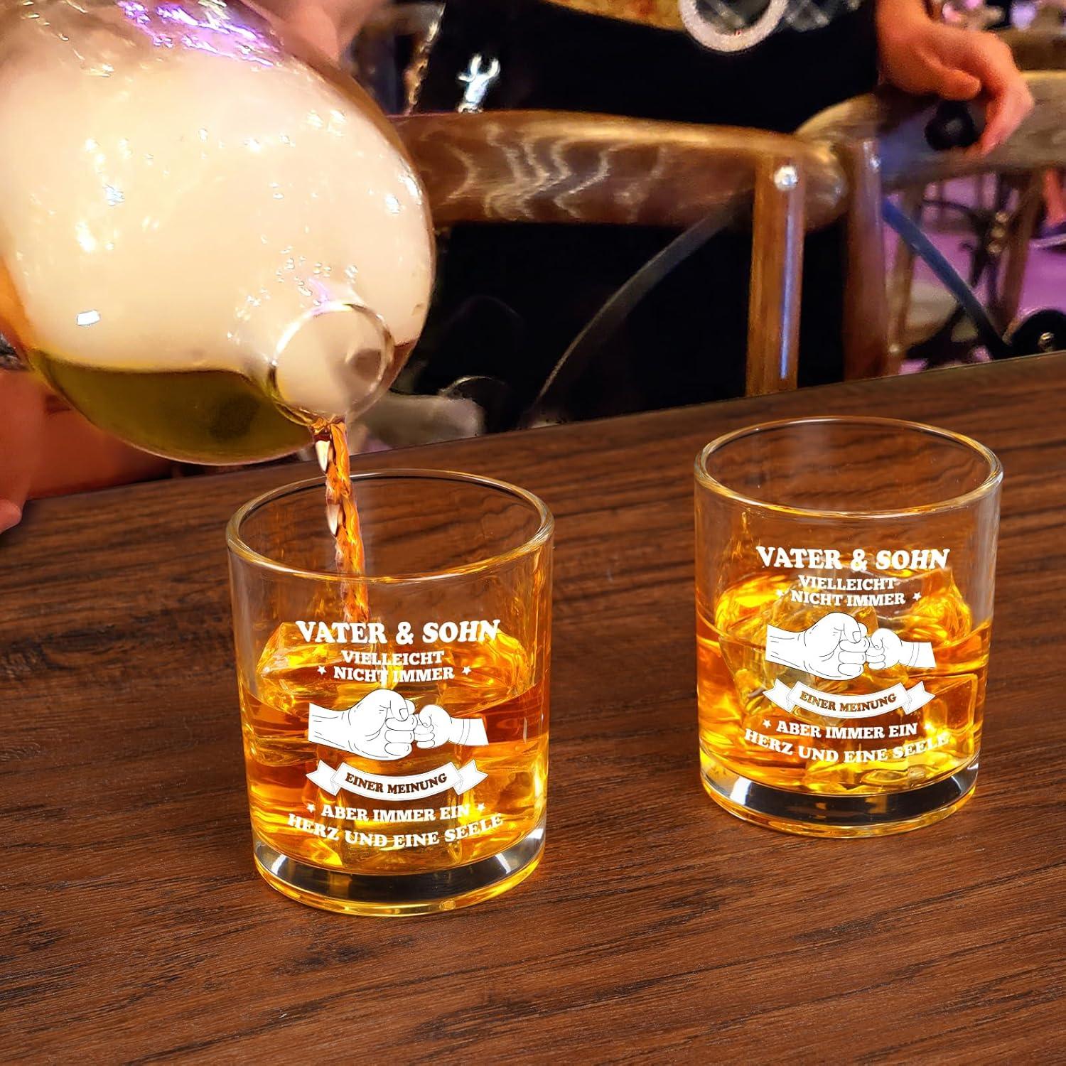 Whiskeyglas Papa Vater Sohn Geschenk Geburtstag Weihnachten 300ml