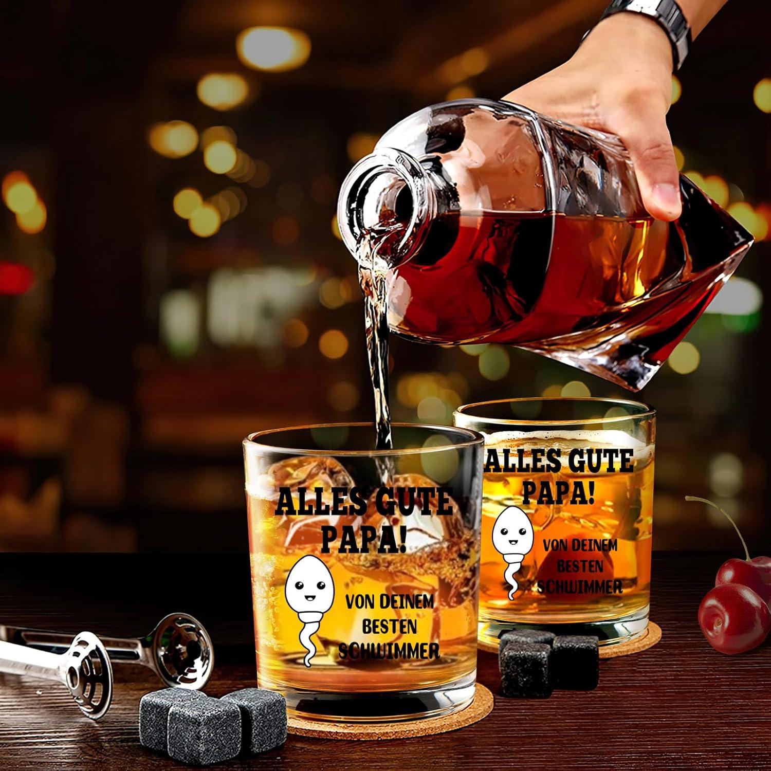 Whiskyglas Papa Geschenk Vatertag Geburtstag Weihnachten 10oz