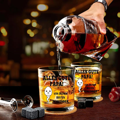Whiskyglas Papa Geschenk Vatertag Geburtstag Weihnachten 10oz