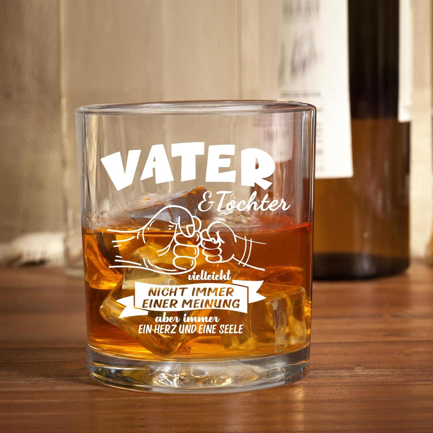 Whiskeyglas Papa Geschenk Vater Tochter Geburtstag Weihnachten 300ml