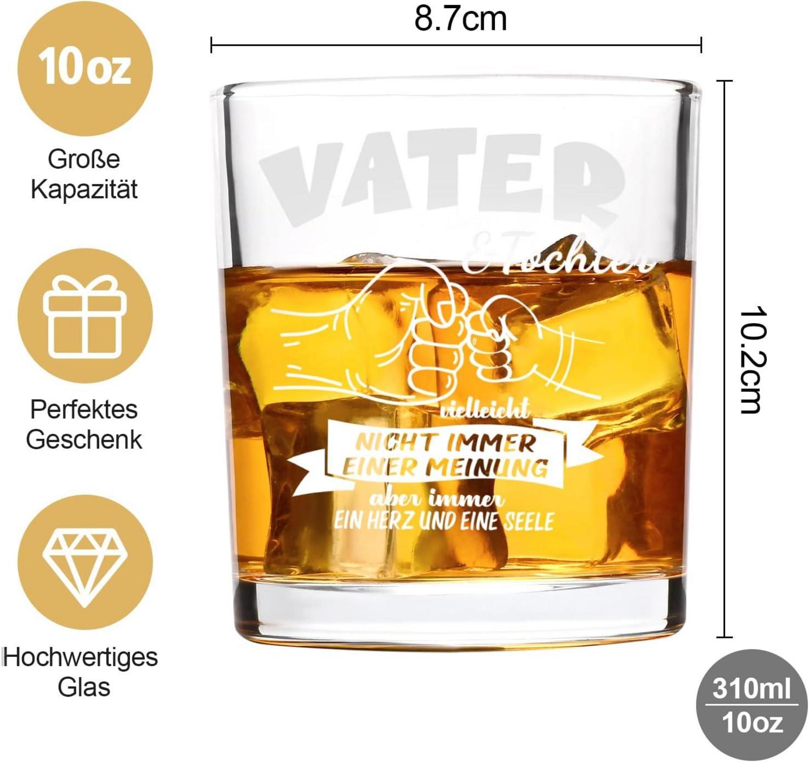 Whiskeyglas Geschenk Papa Vatertag Weihnachten 10oz