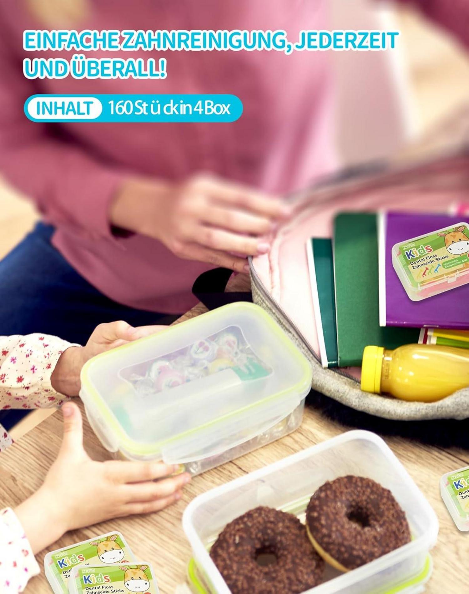 Zahnseide Kinder ZITFRI 160er Dental Floss Kids Flosser rutschfest
