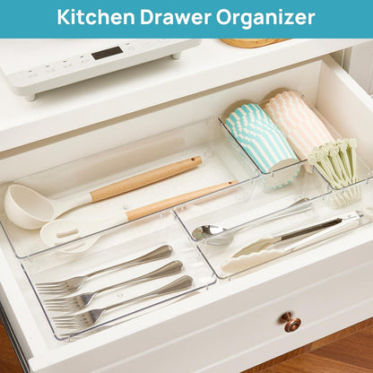 36-teiliger Schubladen Organizer Set für Küche, Büro, Badezimmer
