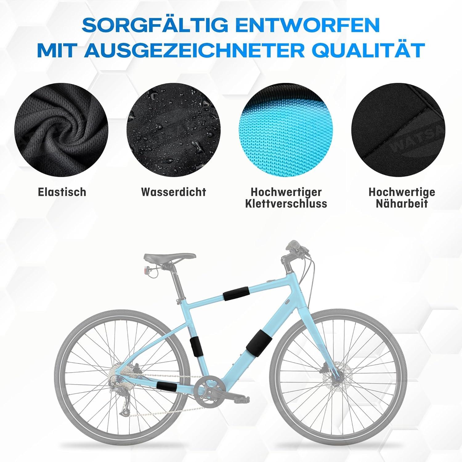 Fahrrad Rahmenschutz Set Neopren Klett Thule Fahrradträger E-Bike