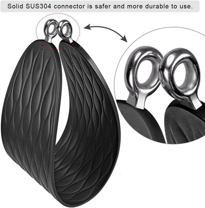 Heavy Duty Swing Seats 2 Pack 66 Inch Chain Carabiners Black