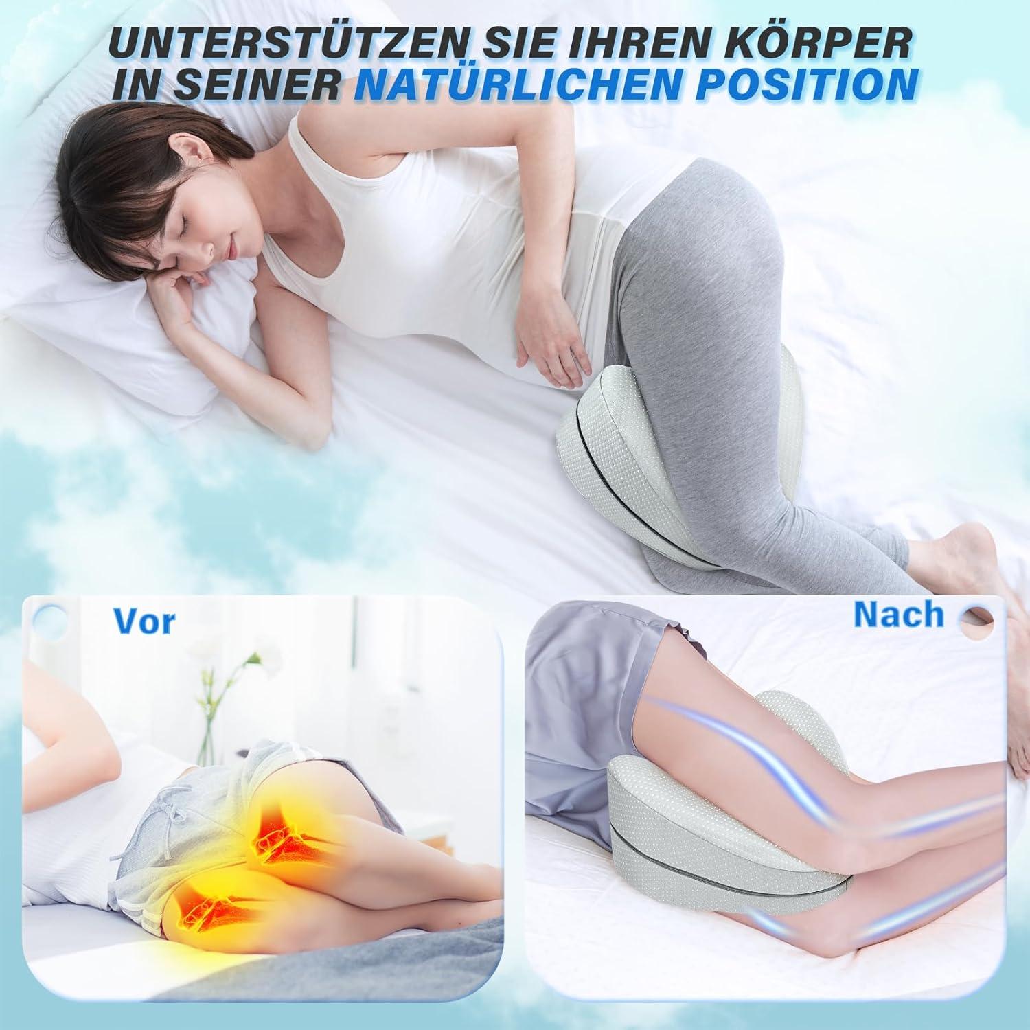 Orthopädisches Kniekissen Memory Foam Seitenschläfer Schwangerschaft