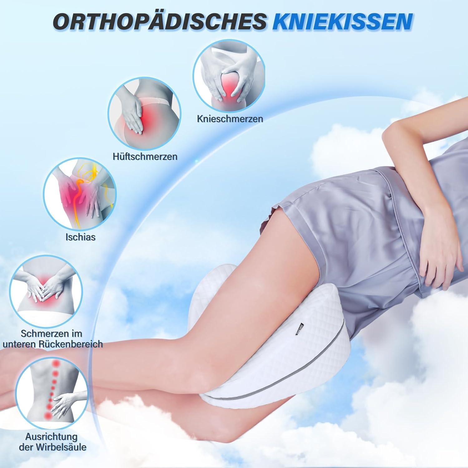 Orthopädisches Kniekissen Memory-Schaum Seitenschläfer Relief