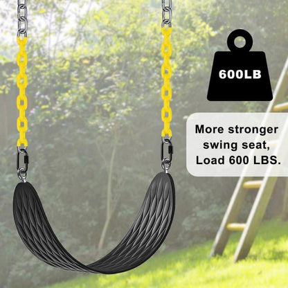 Heavy Duty Swing Seat with 66 Inch Chain and Carabiners, Durable