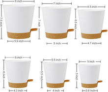 6er Set Selbstbewässernde Blumentöpfe Weiß 12.7-20.3cm