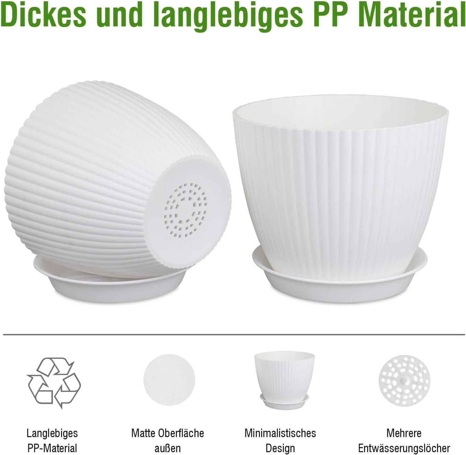 Blumentopf Set 8er Pack mit Untersetzer
