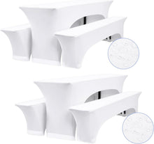 Elastische Biertischhussen 3er-Set Weiß 220x50x70 cm