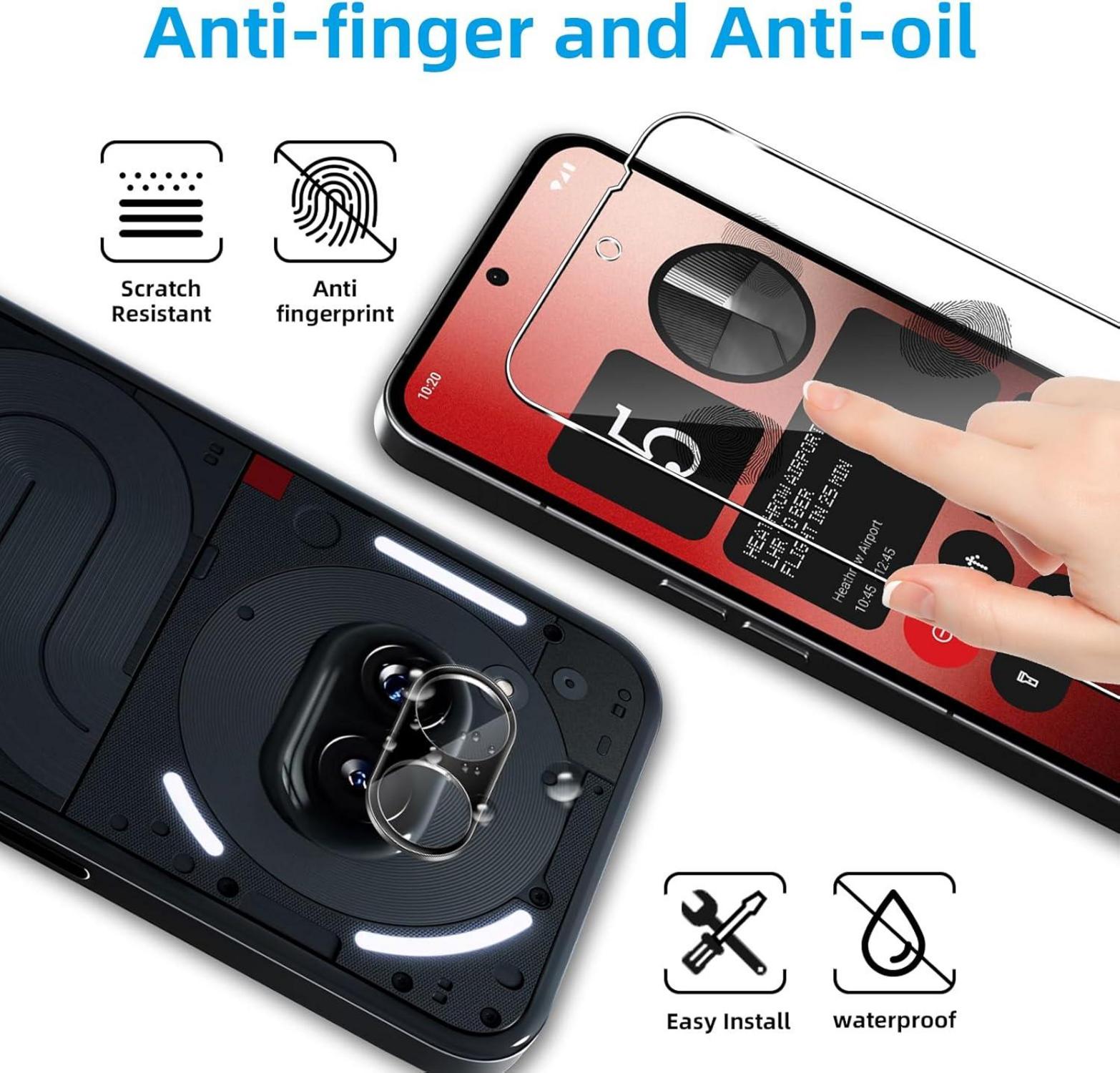 Panzerglas Schutzfolie für Nothing Phone 2A Transparent-4