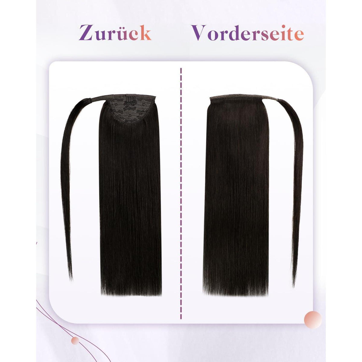 Echthaar Pferdeschwanz Extension Braun 45cm