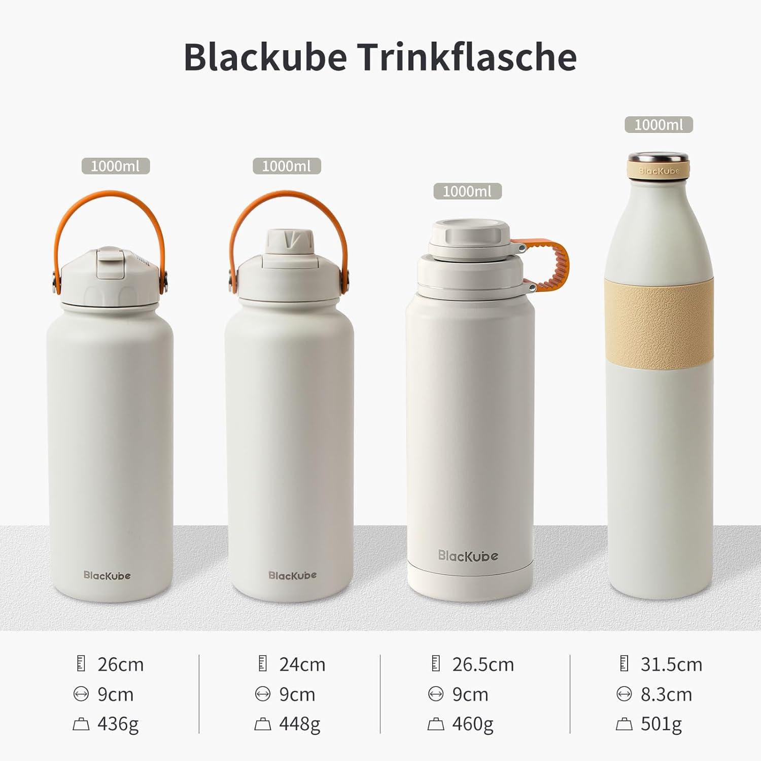Isolierte Trinkflasche aus Edelstahl 500ml 1L BPA-frei Camping