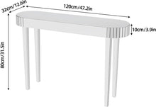 Konsolentisch Silber Spiegelglas Modern Glastisch