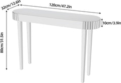 Konsolentisch Silber Spiegelglas Modern Glastisch