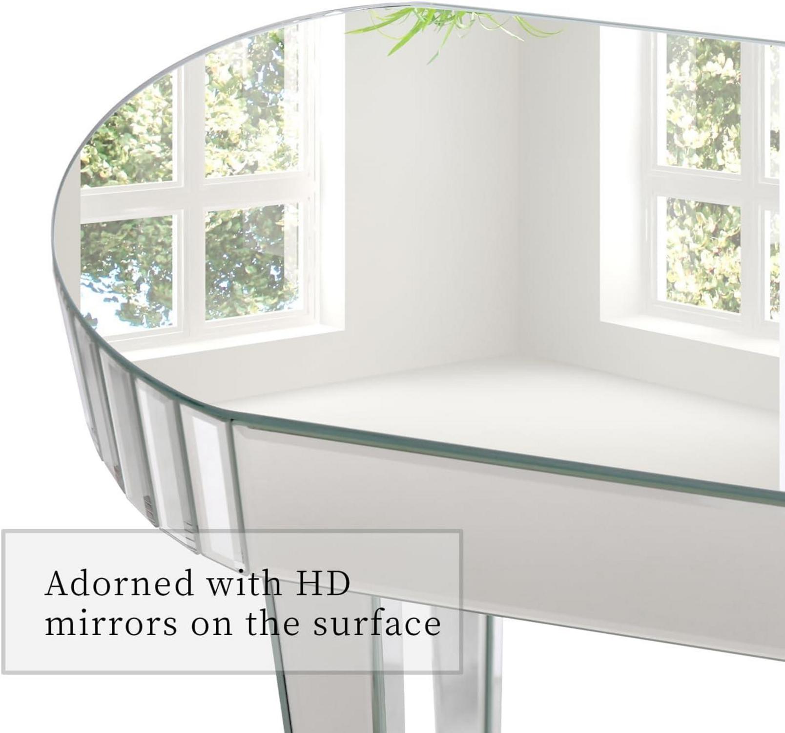Moderne Silber Spiegelglas Konsole Flurtisch 120x32x80cm