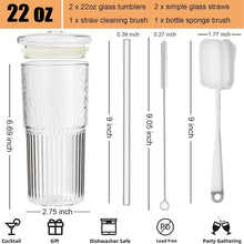 ALINK 570ML Bubble Tea Glasbecher mit Deckel und