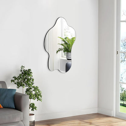Asymmetrischer Wandspiegel 58x82cm – Rahmenlos & Dekorativ