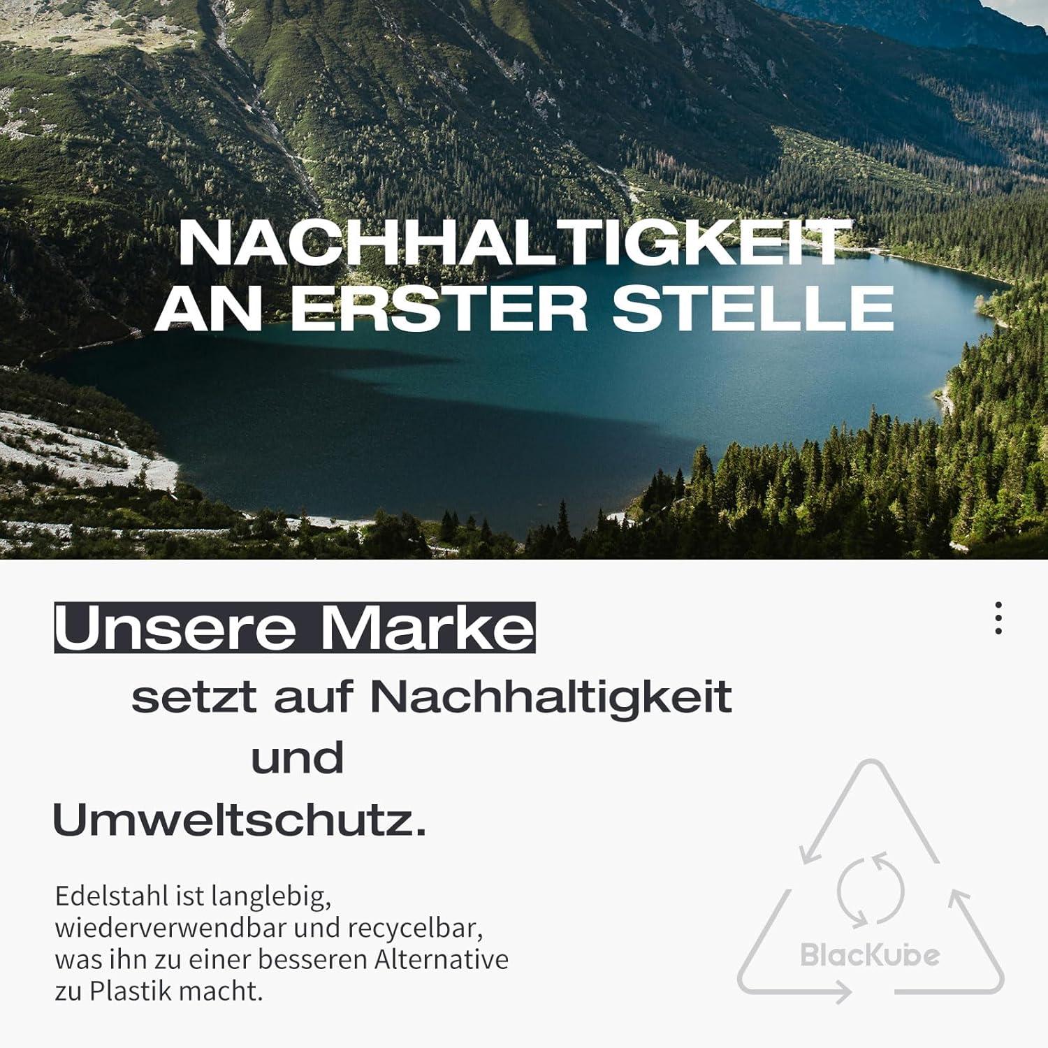 Thermosflasche Edelstahl 500ml BPA-frei Auslaufsicher für Sport