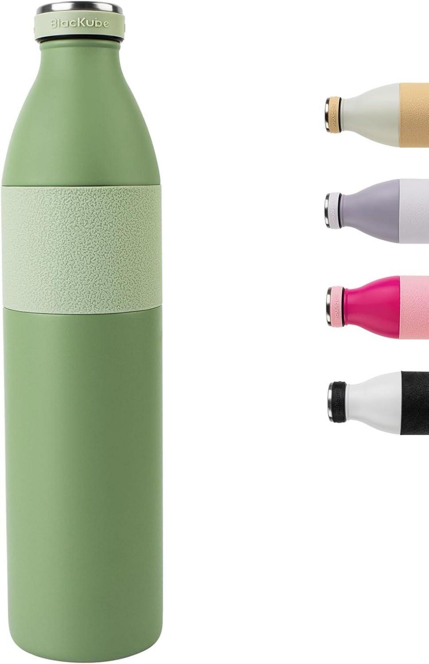 Thermosflasche Edelstahl Trinkflasche Schwarz 1000ml