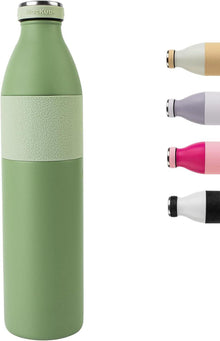 Thermosflasche Edelstahl Trinkflasche Schwarz 1000ml