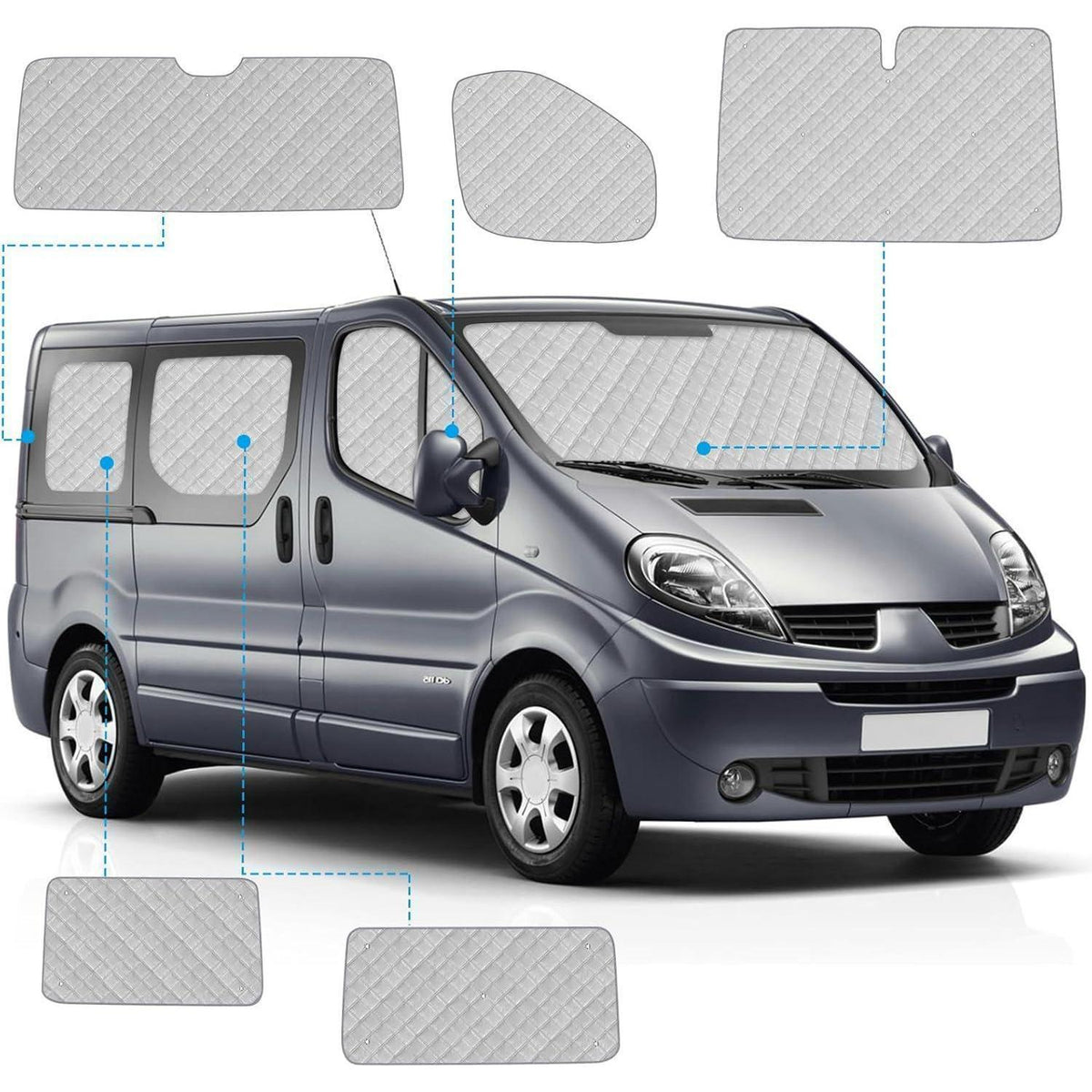 Wohnmobil Sonnenschutz Set für Renault Trafic LWB 2015-2024