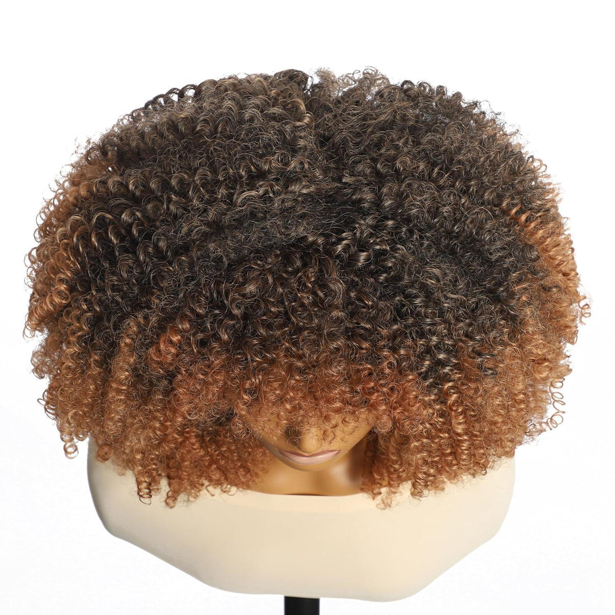 Lockige Blond Perücke mit Pony – Afro Perücke für Kostüme