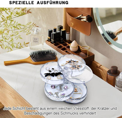 Schmuckaufbewahrung 4 Ebenen Drehbar Transparente-Acryl