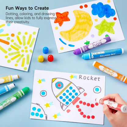 Auswaschbare Dot Marker für Kinder, 10 Farben, ungiftig