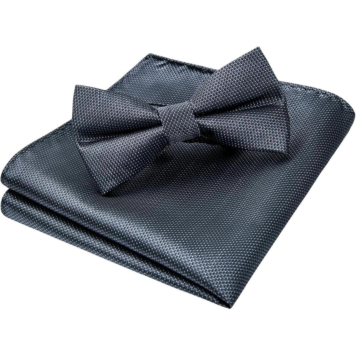 Herren Fliege mit Einstecktuch Set, vorgebunden, taupe