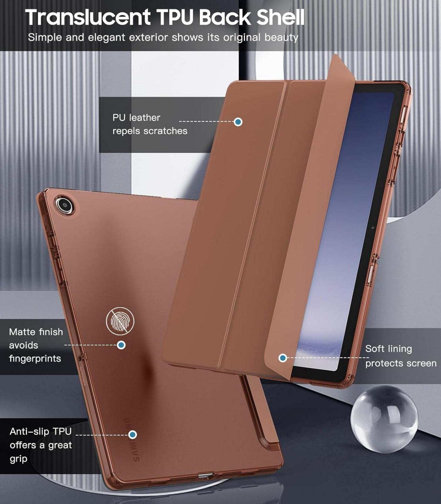 TiMOVO Samsung Galaxy Tab A9 Plus 11 Hülle Nuss Braun TPU Schutzhülle