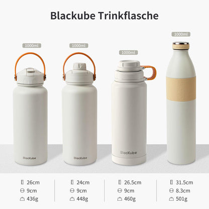 Isolierte Edelstahl Trinkflasche | BPA-frei | Auslaufsicher
