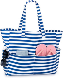 Strandtasche XXL mit Reißverschluss für Familie & Damen