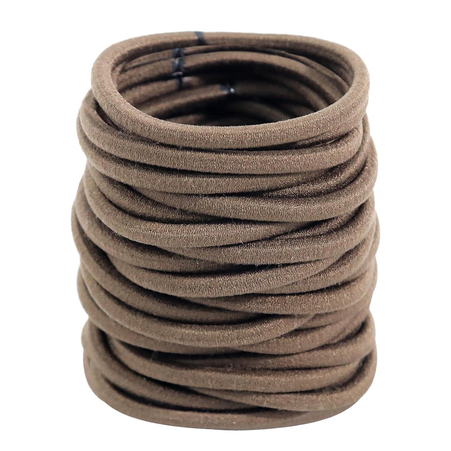 36er Pack Braun Elastische Haargummis ohne Metall