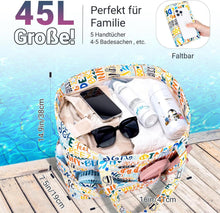 Strandtasche XXL mit Reißverschluss und mehreren Stauräumen