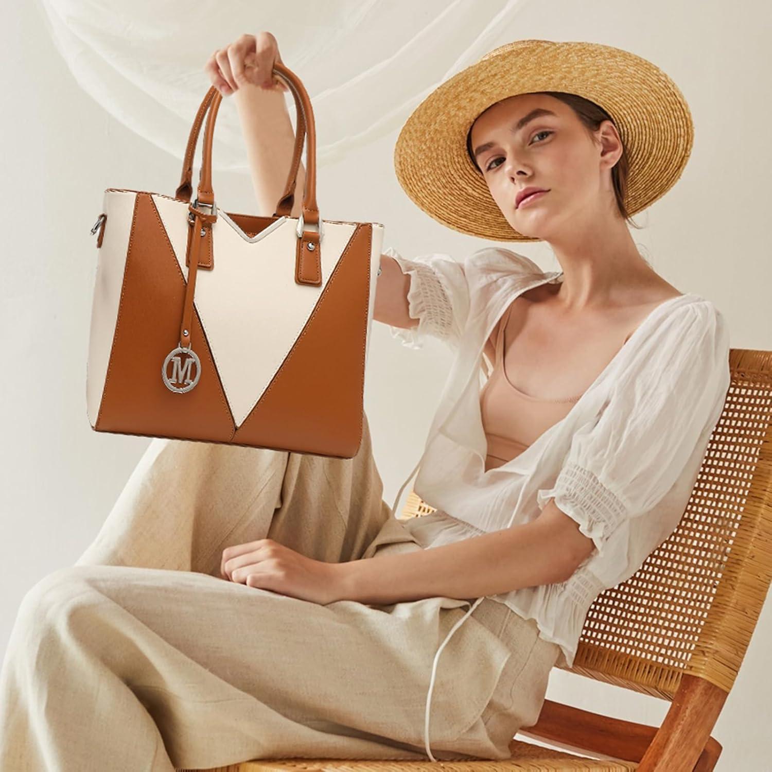 Miss Lulu Damen Handtasche Schultertasche Shopper V-Design