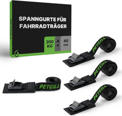 Spanngurte mit Polsterung für Fahrradträger | 4 Stk. | 40 cm Länge