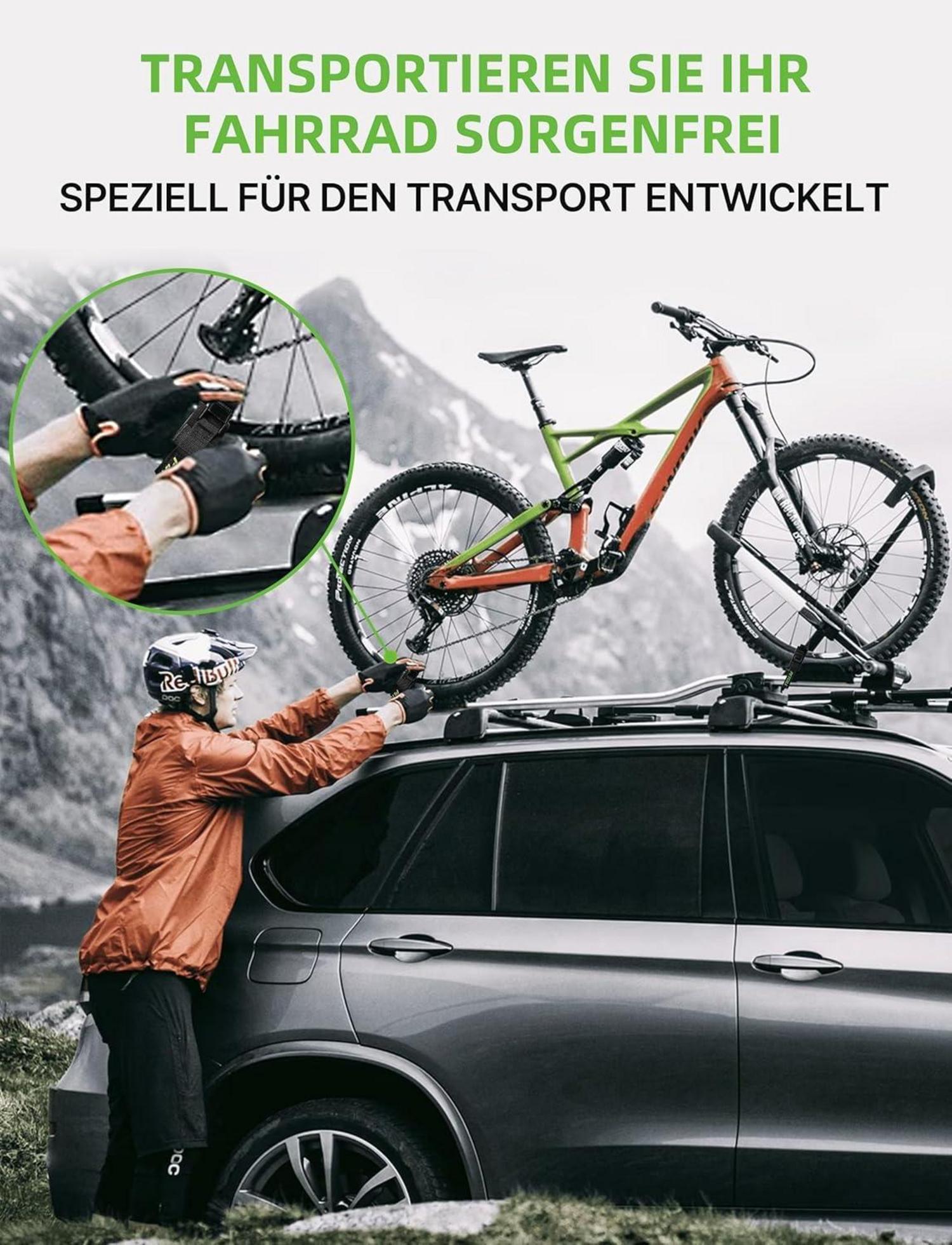 Spanngurte mit Polsterung Für Fahrradträger 4 Stück 40 cm 20 mm 200 Kg