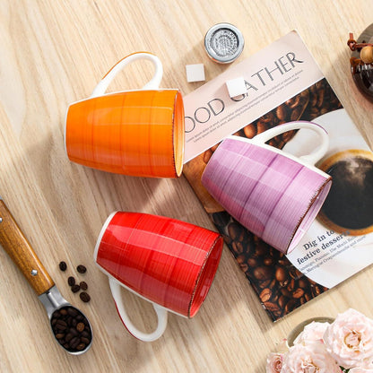 BONITA Kaffeetassen Set 6er Steingut 500ml Teebecher Henkel Espressotassen