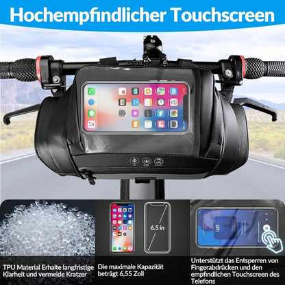 Eyein 4.8L Fahrrad Lenkertasche wasserdicht mit Touchscreenhalter